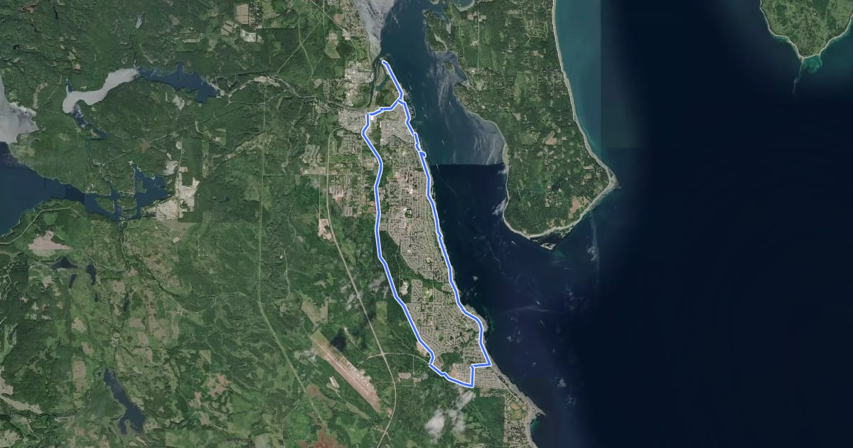 Маршрут Greenways loop на спутниковом снимке