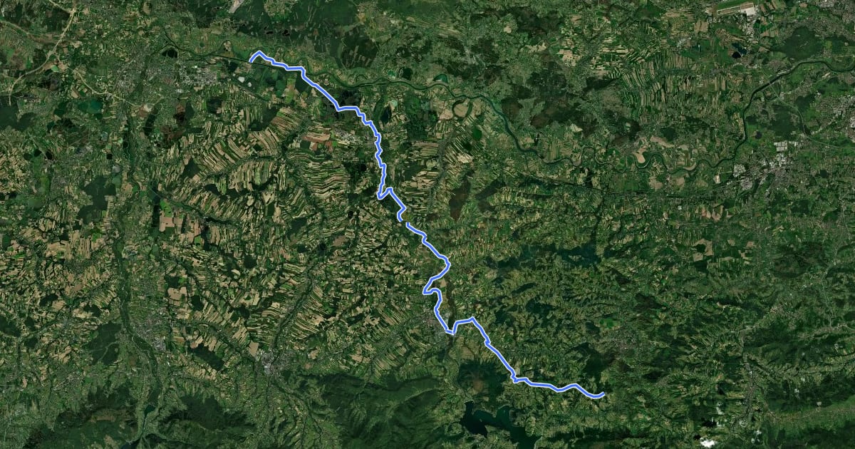 Маршрут Greenways trails connector на спутниковом снимке