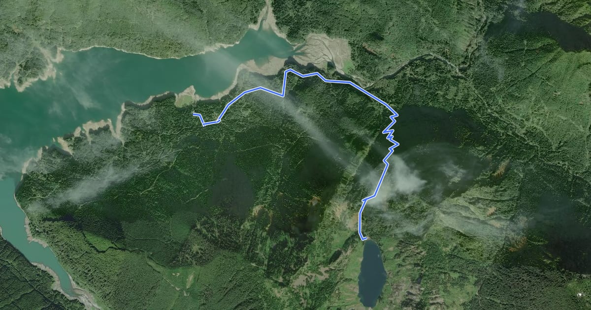Маршрут Greider Lakes Trail на спутниковом снимке
