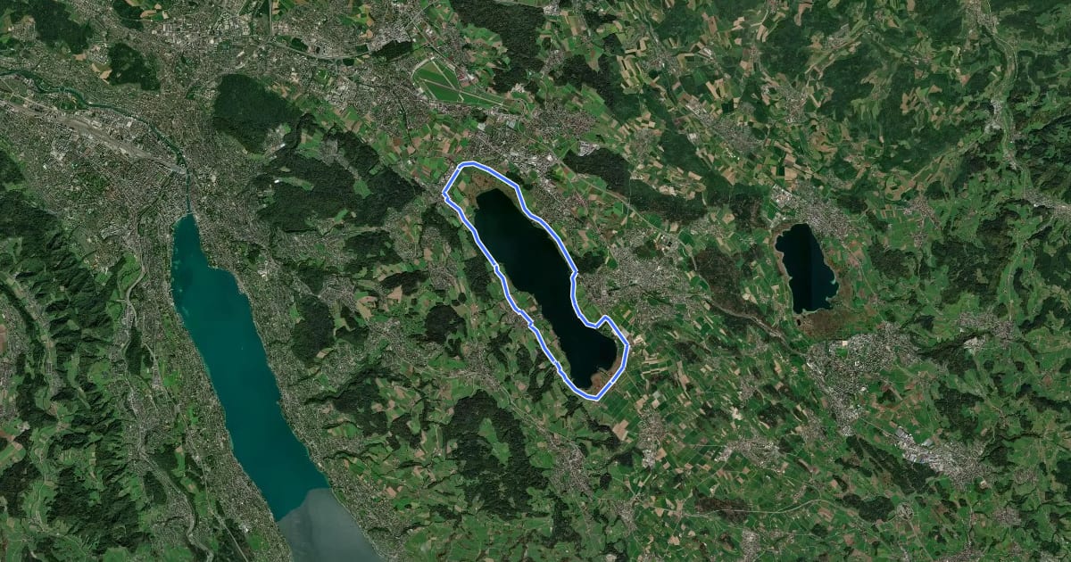 Маршрут Greifensee Rundweg на спутниковом снимке