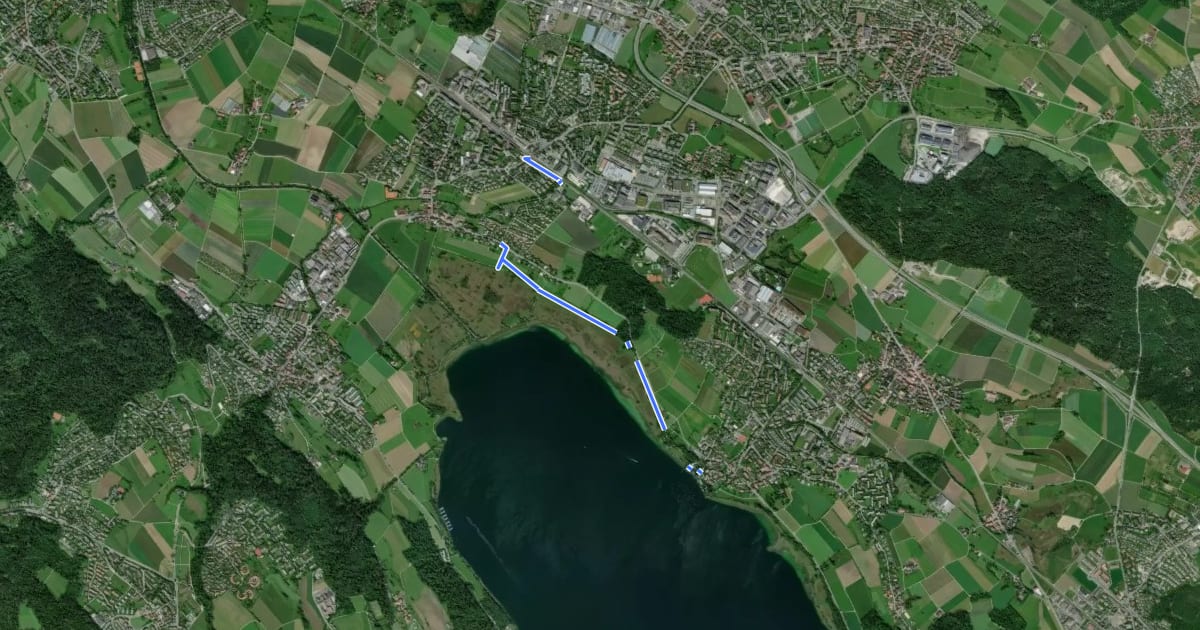 Маршрут Greifensee - Schwerzenbach на спутниковом снимке
