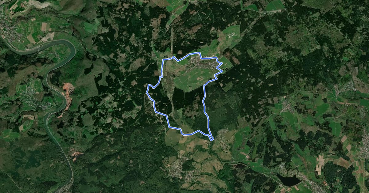 Маршрут Greimerather Höhenweg на спутниковом снимке