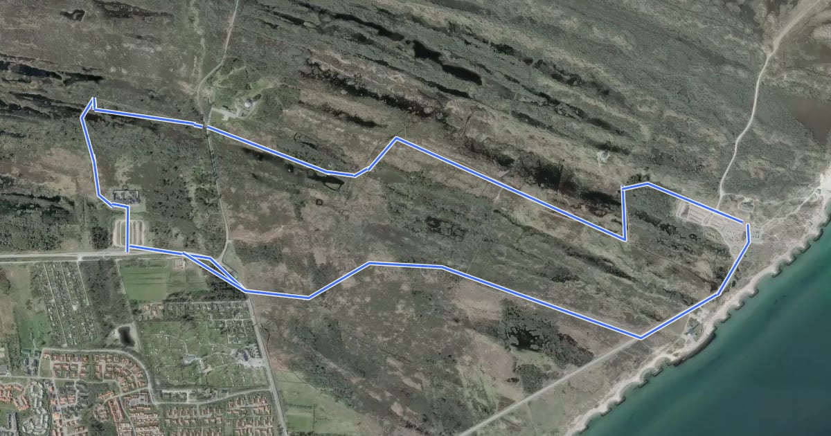 Маршрут Grenensporet Blå rute на спутниковом снимке