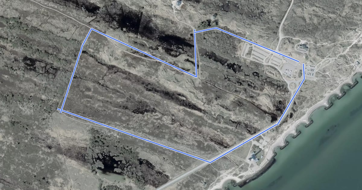 Маршрут Grenensporet Grøn rute на спутниковом снимке