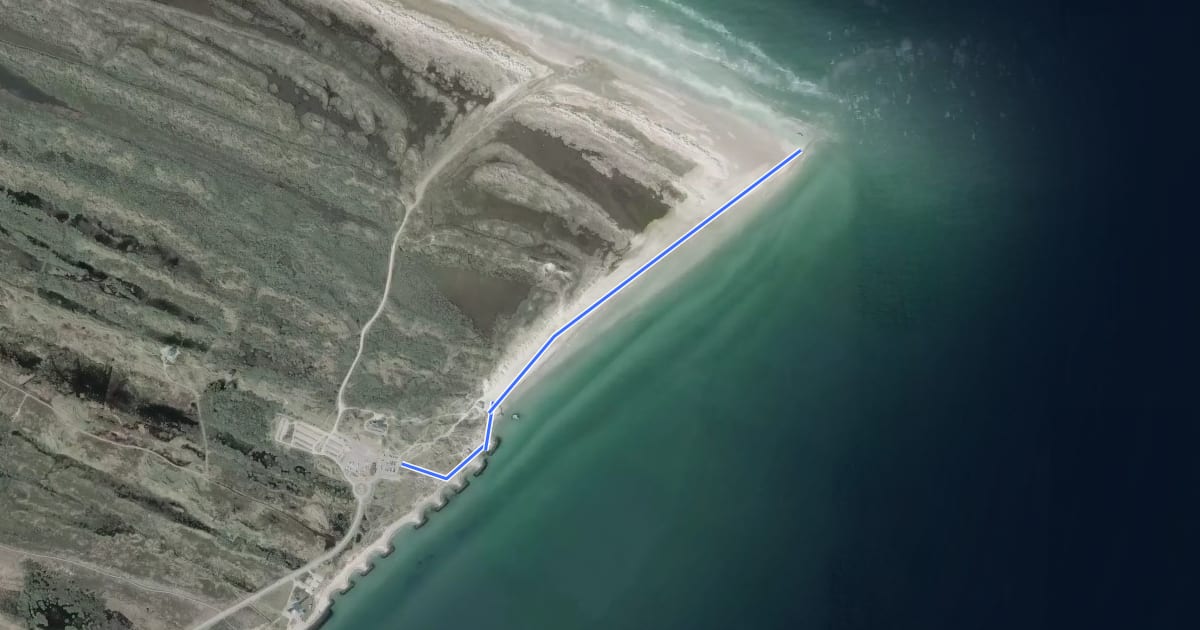 Маршрут Grenensporet Gul rute на спутниковом снимке