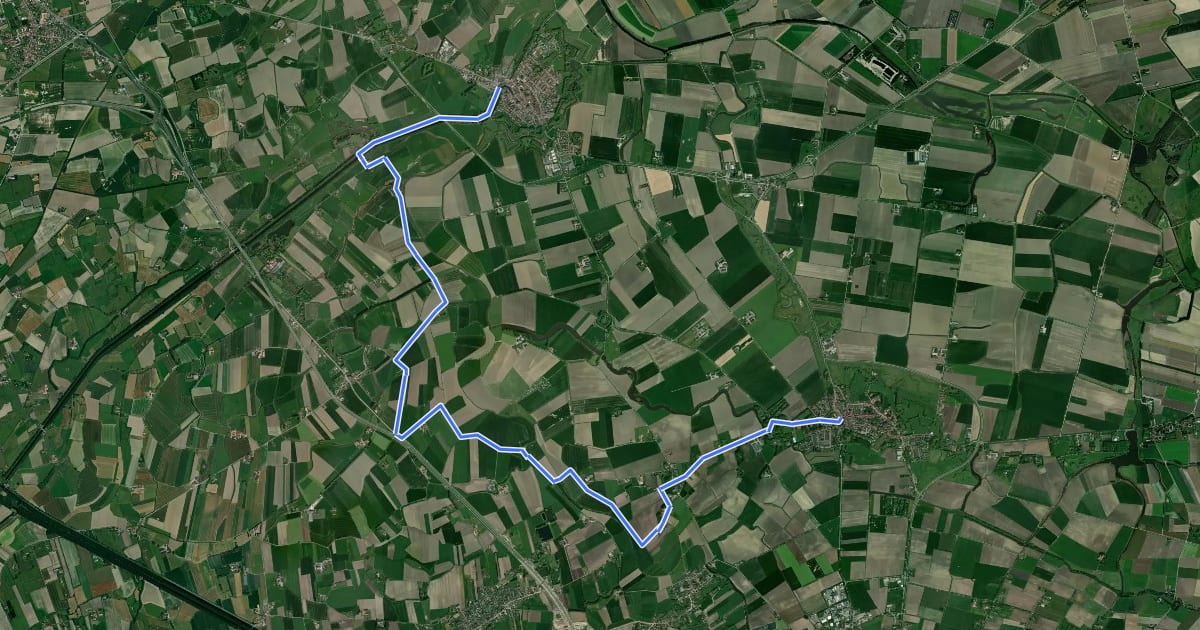Маршрут Grenslandpad - 01 на спутниковом снимке