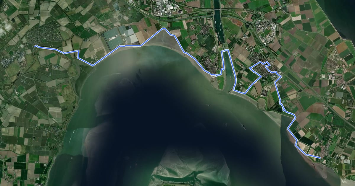 Маршрут Grenslandpad - 05 на спутниковом снимке