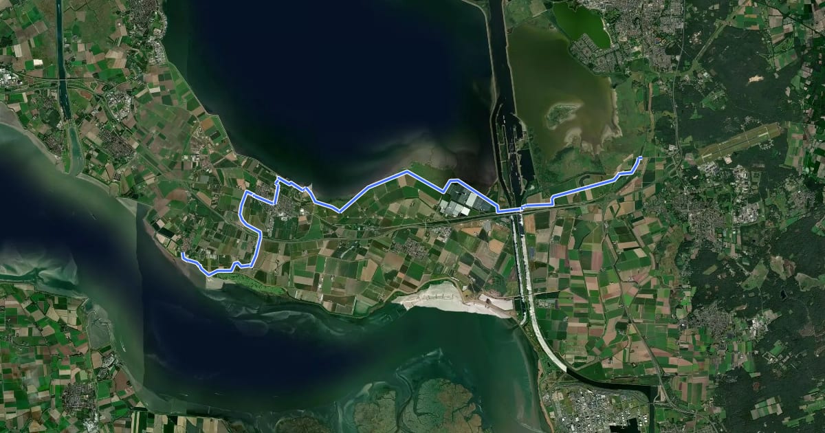 Маршрут Grenslandpad - 06 на спутниковом снимке
