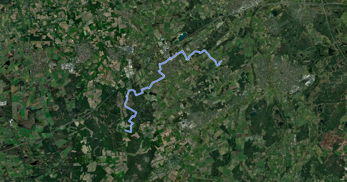 Маршрут Grenslandpad - 15 на спутниковом снимке