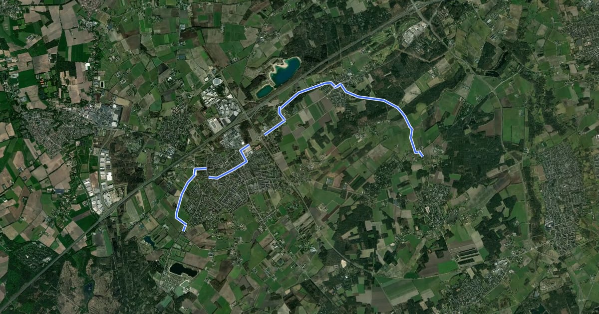 Маршрут Grenslandpad - 15a - Weebosch-Broekhoven alternatieven на спутниковом снимке