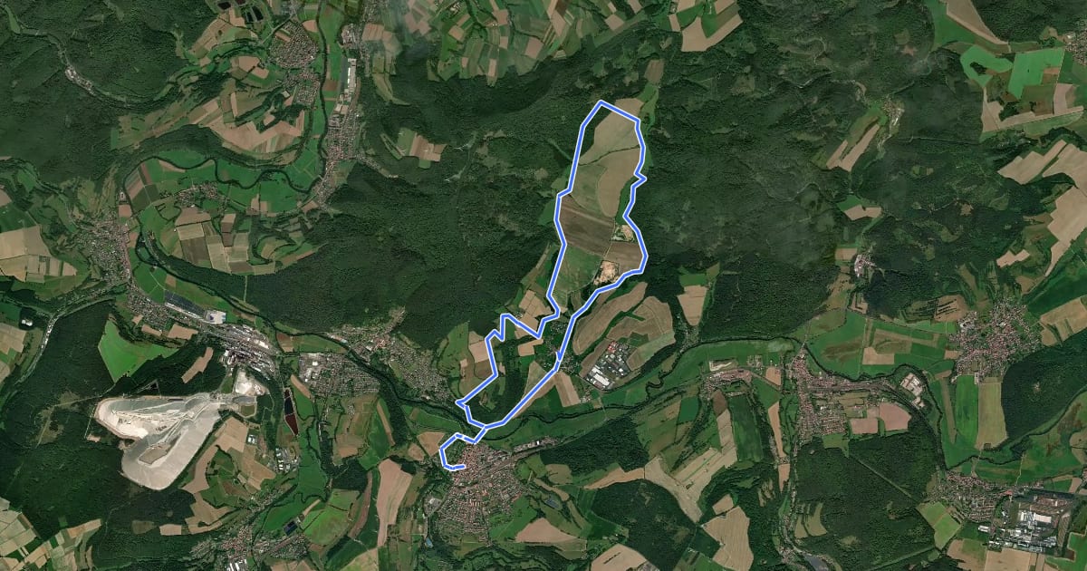 Маршрут Grenz-Gedächtnisweg на спутниковом снимке