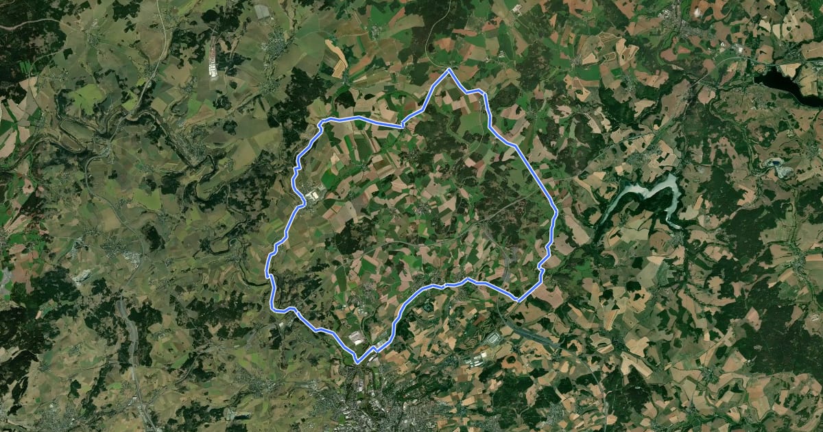 Маршрут Grenz-Tour 1 (HO 8) на спутниковом снимке