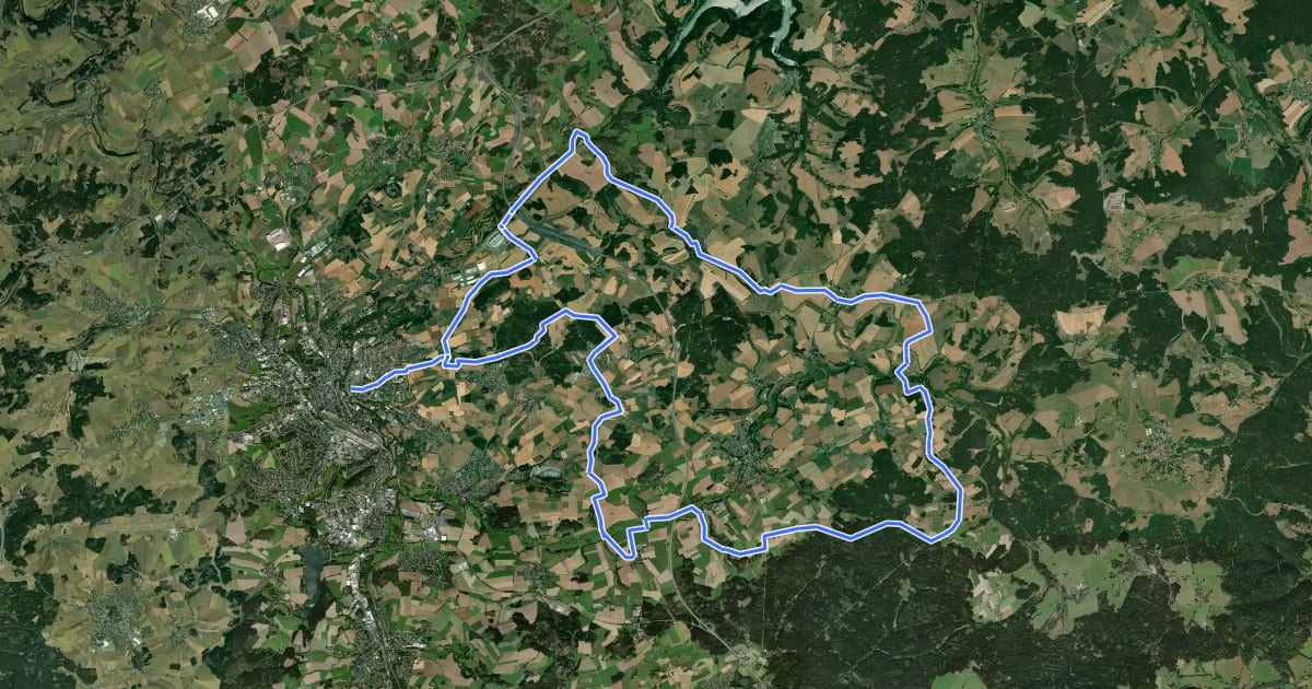 Маршрут Grenz-Tour 2 (HO 9) на спутниковом снимке