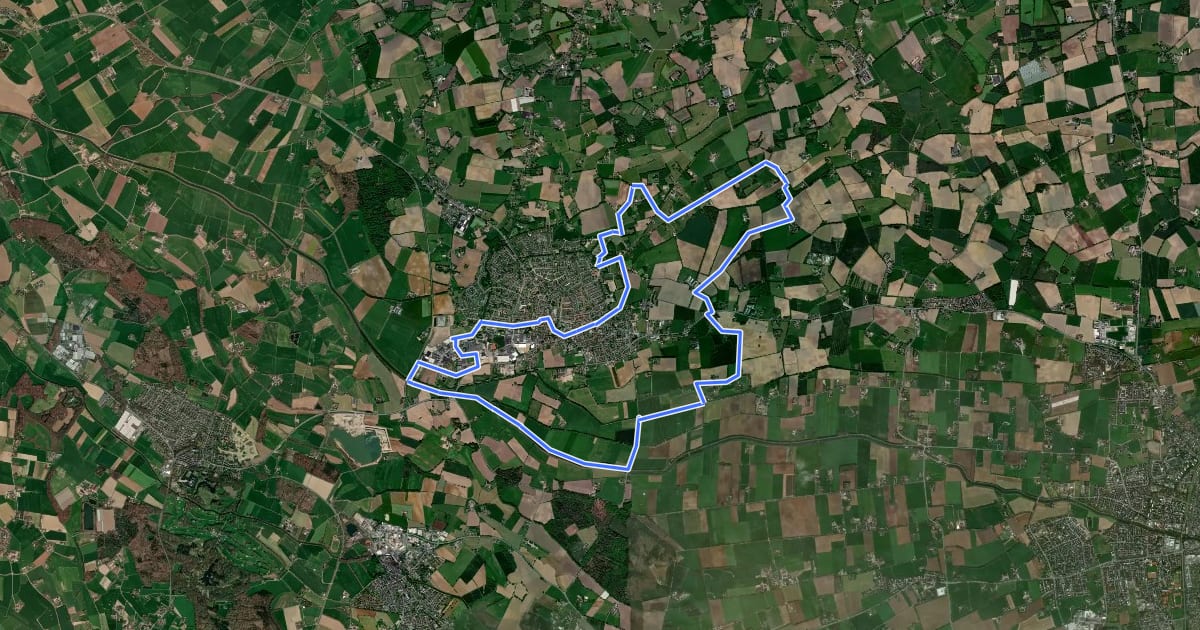 Маршрут GrenzenLos Wandelen на спутниковом снимке