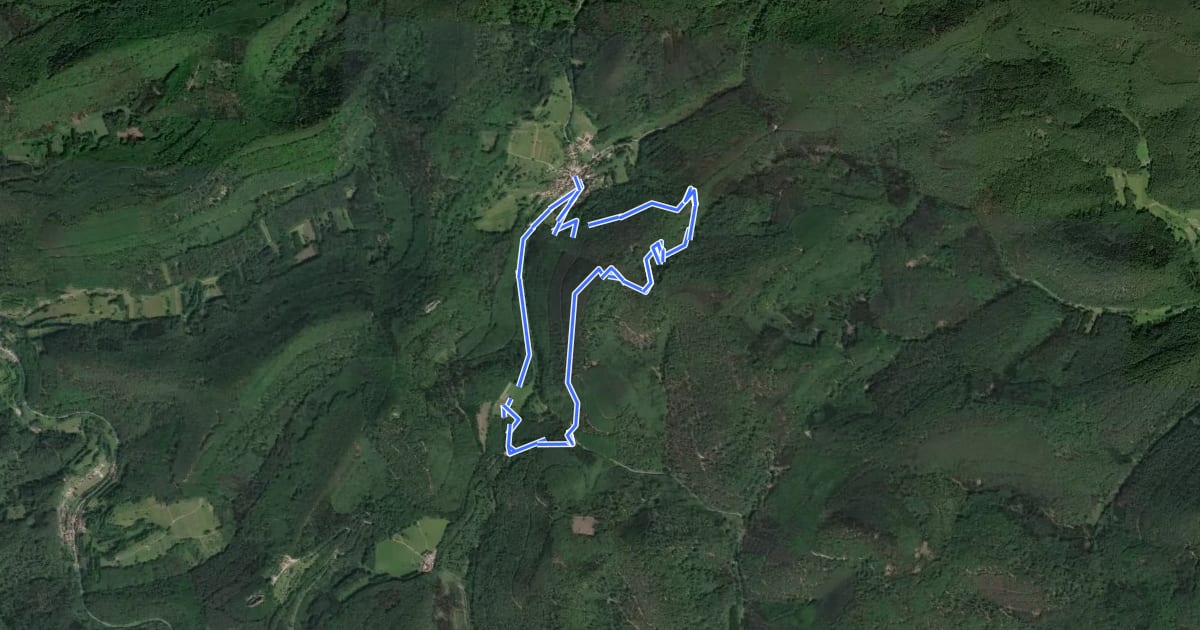 Маршрут Grenzgängerweg / Le sentier à saute frontier на спутниковом снимке