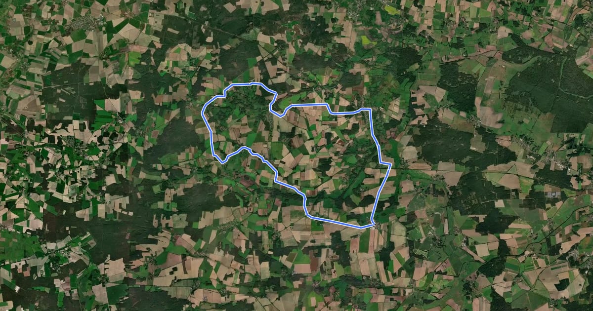 Маршрут Grenzland-Tour на спутниковом снимке