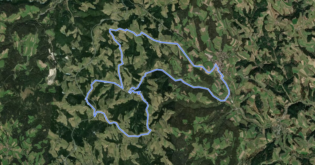 Маршрут Grenzlandroute (e-Bike) на спутниковом снимке