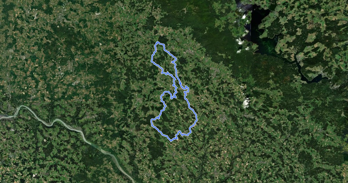 Маршрут Grenzlandrunde на спутниковом снимке