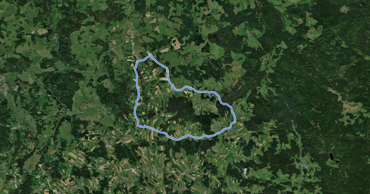 Маршрут Grenzlandrunde на спутниковом снимке
