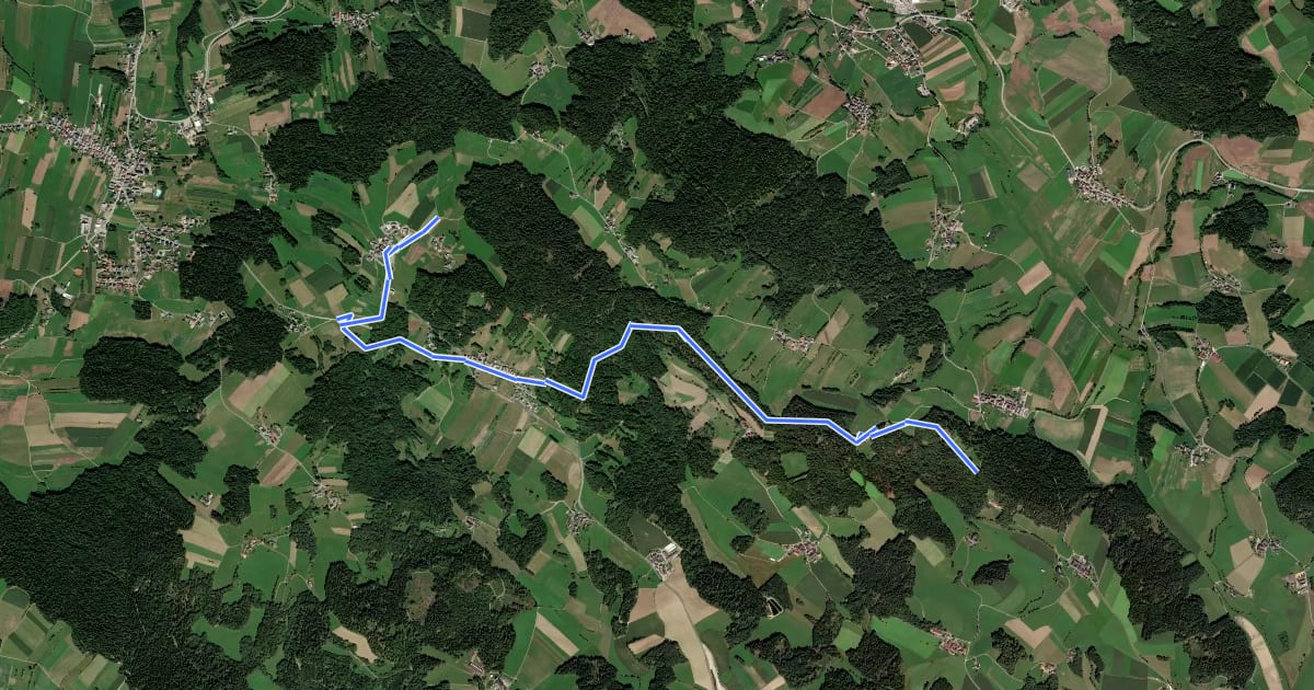 Маршрут Grenzlandrunde Abkürzung на спутниковом снимке