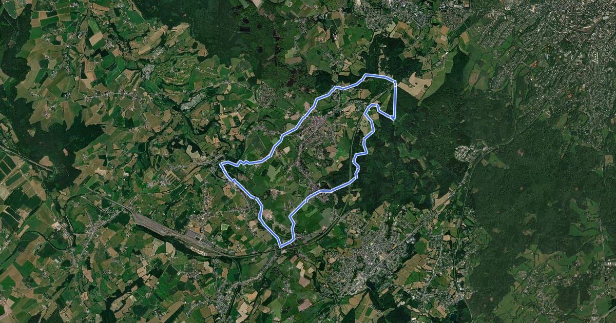 Маршрут GrenzRouten: Route 3 - Bleyberg на спутниковом снимке
