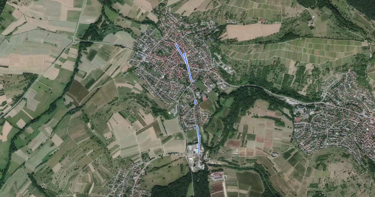 Маршрут Grenzsägmühle - Ellmendingen Arnbach на спутниковом снимке