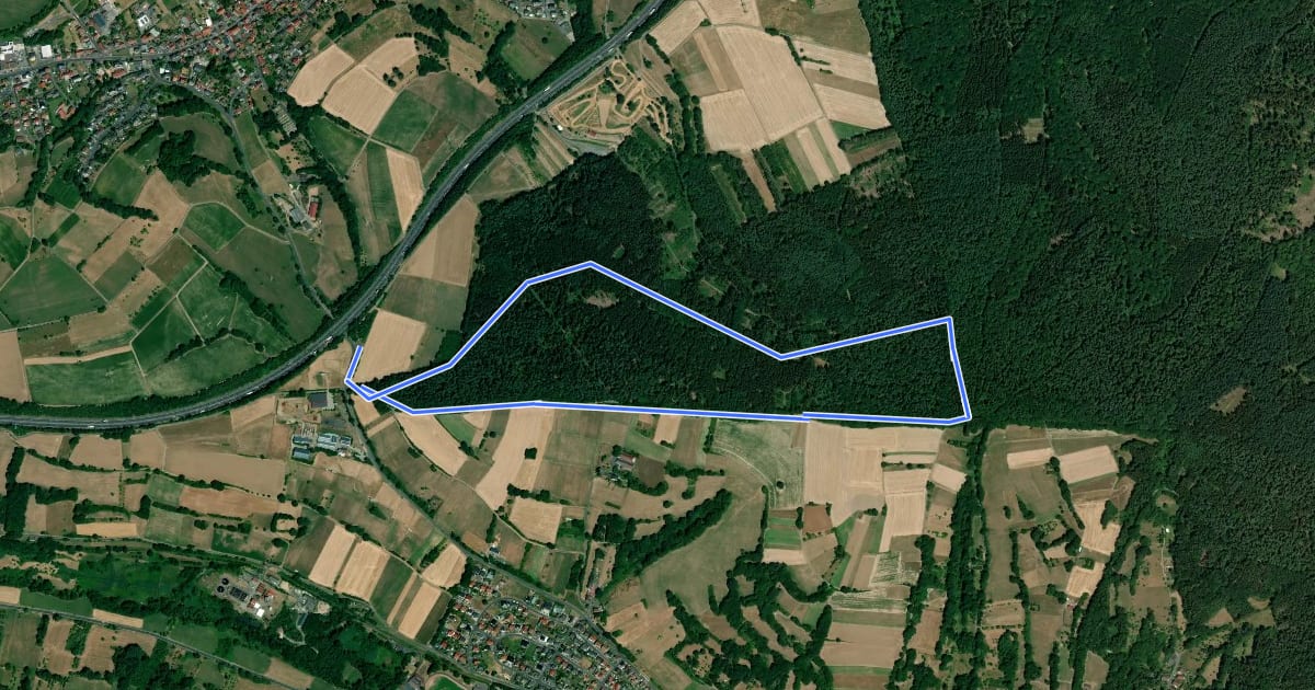 Маршрут Grenzstein-Rundwanderweg West на спутниковом снимке