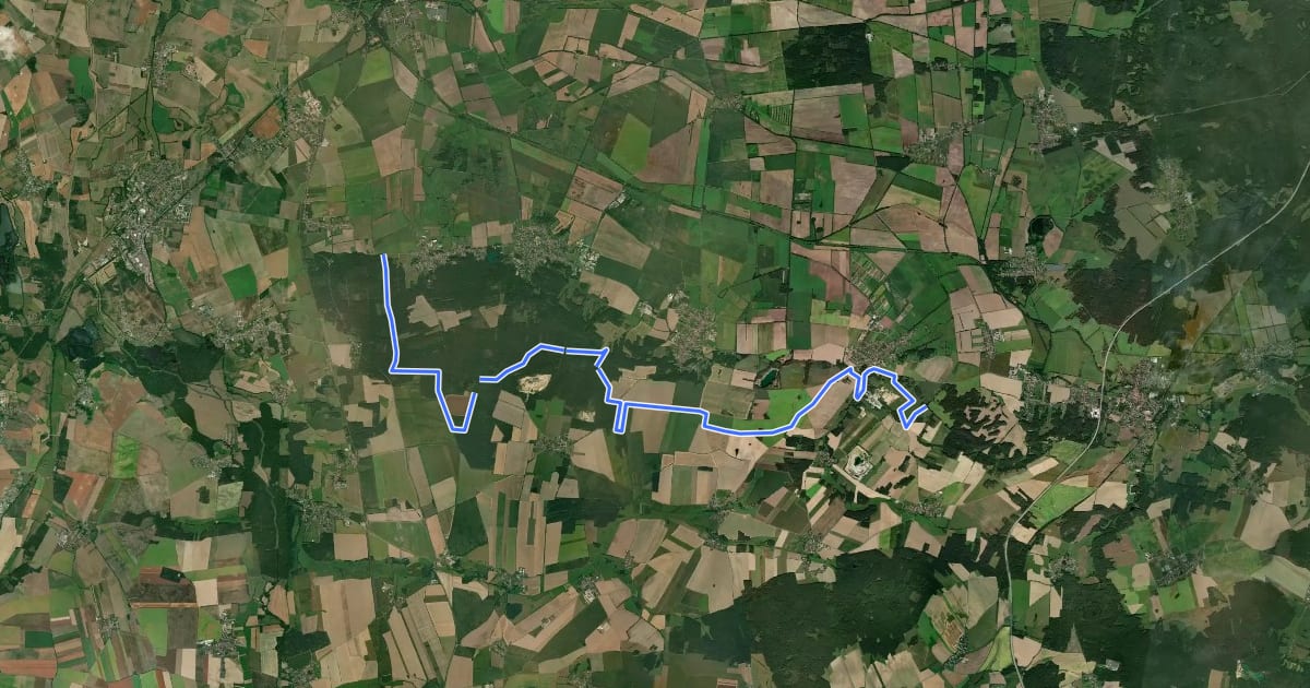 Маршрут Grenzsteinweg на спутниковом снимке