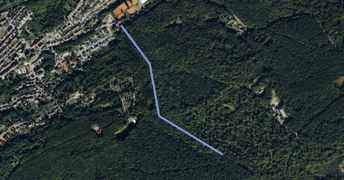 Маршрут Grenzsteinweg на спутниковом снимке