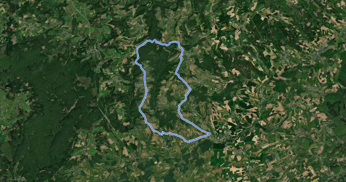 Маршрут Grenztour на спутниковом снимке