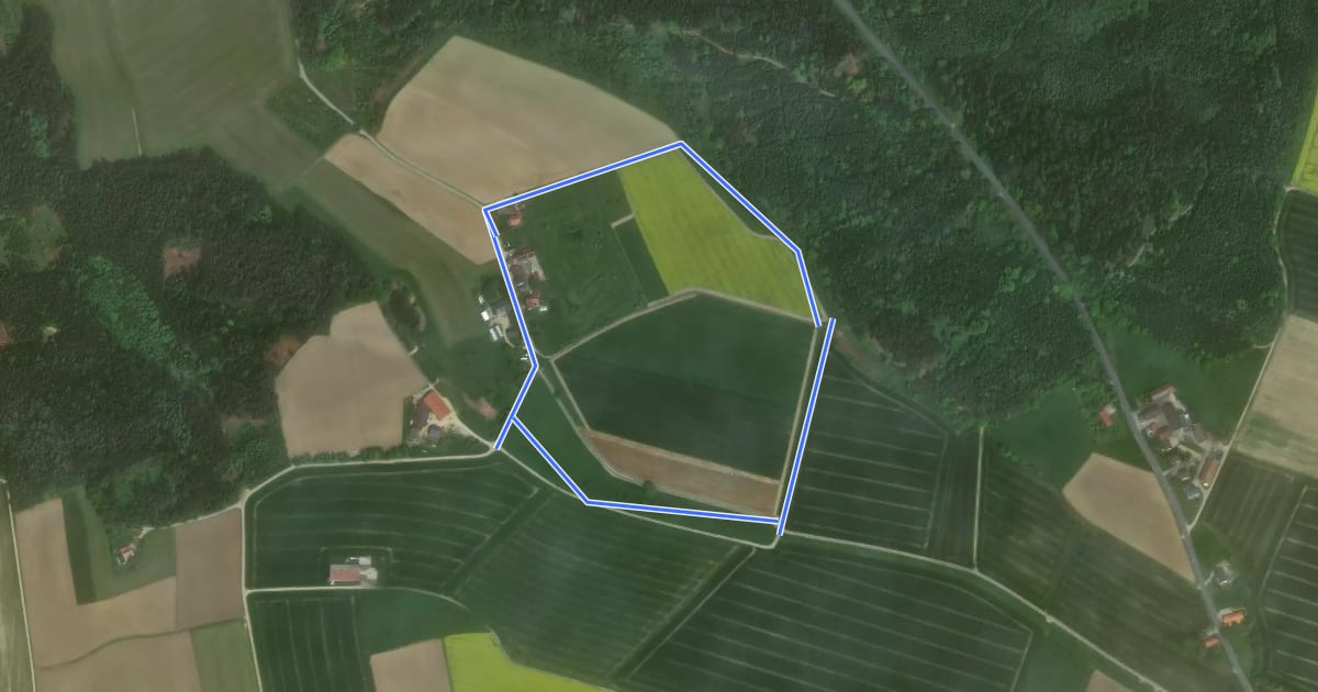 Маршрут Grenzwanderweg 2,5 km на спутниковом снимке