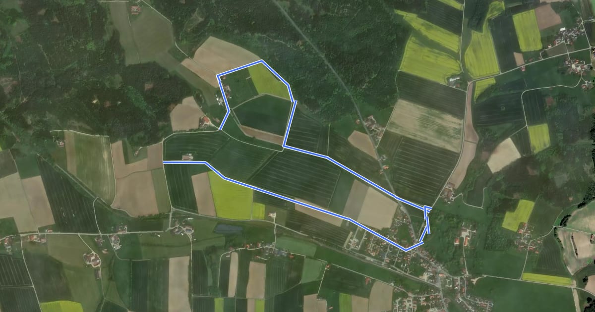 Маршрут Grenzwanderweg 6 km на спутниковом снимке