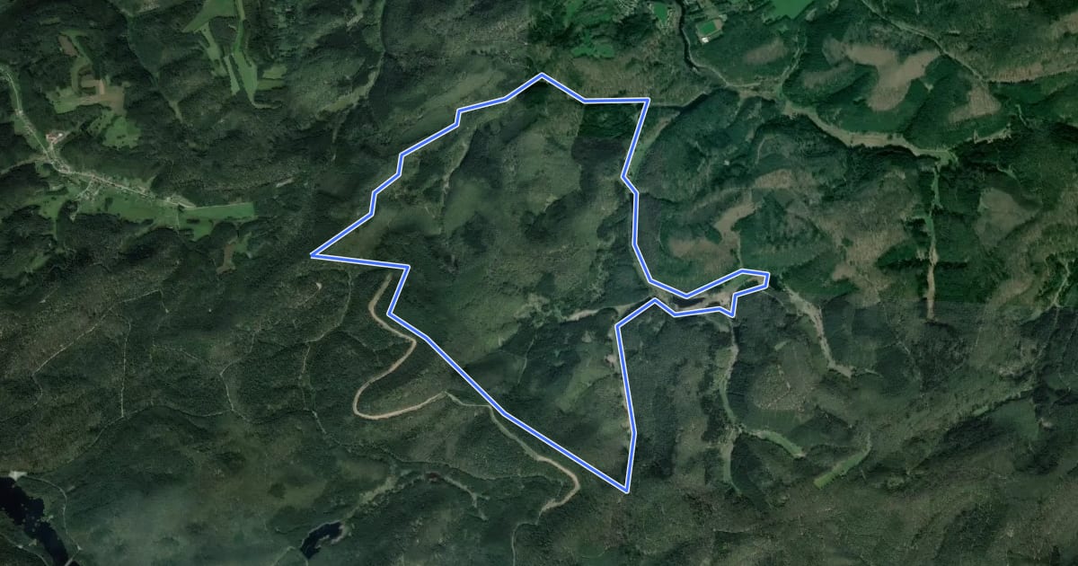 Маршрут Grenzweg на спутниковом снимке