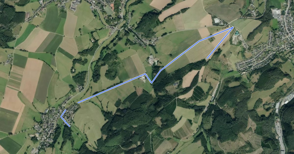 Маршрут Grevenbrück Rundweg A20 на спутниковом снимке