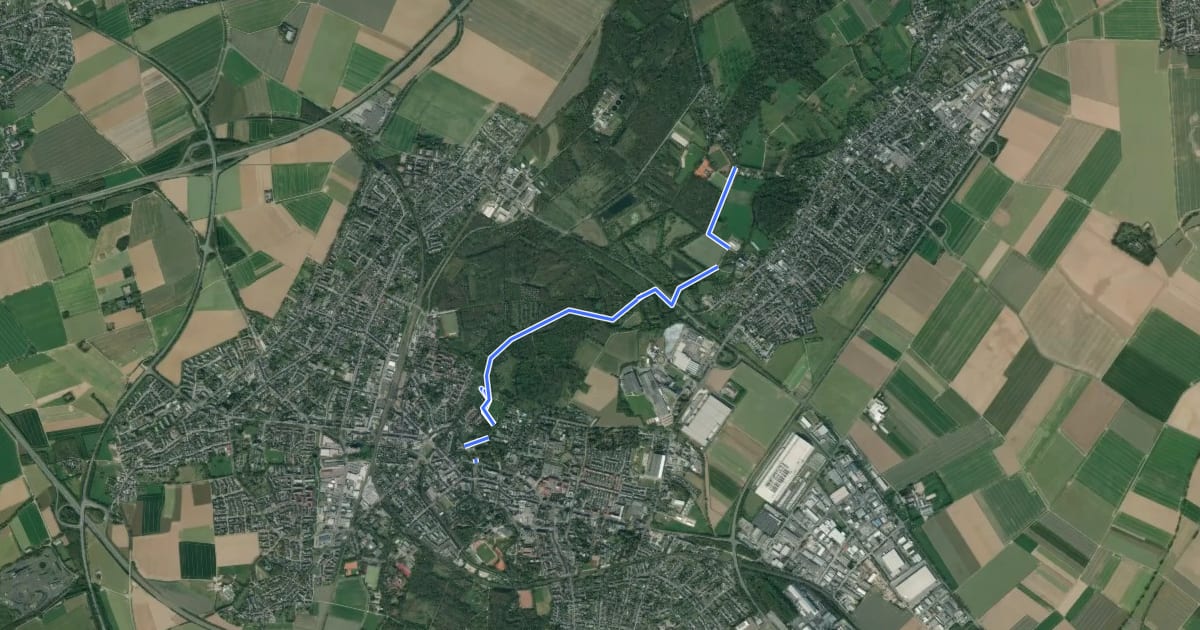 Маршрут Grevenbroich (1) - Grevenbroich (15) на спутниковом снимке