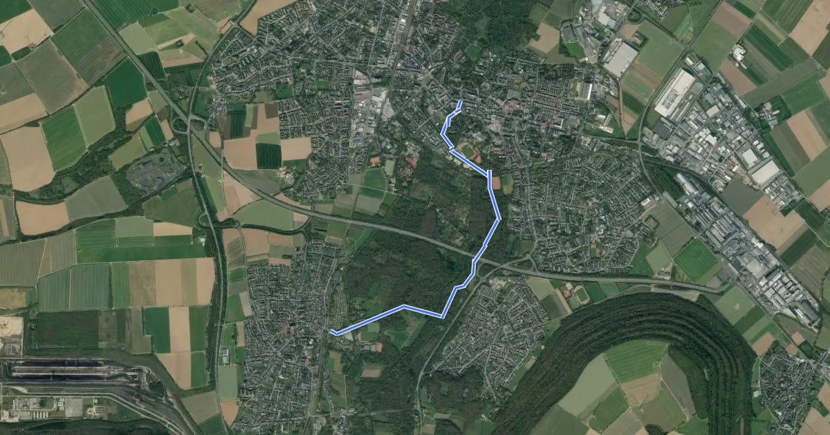 Маршрут Grevenbroich (6) - Grevenbroich (25) на спутниковом снимке