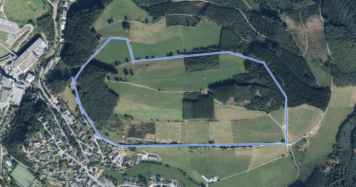 Маршрут Grevenstein Rundweg A2 на спутниковом снимке