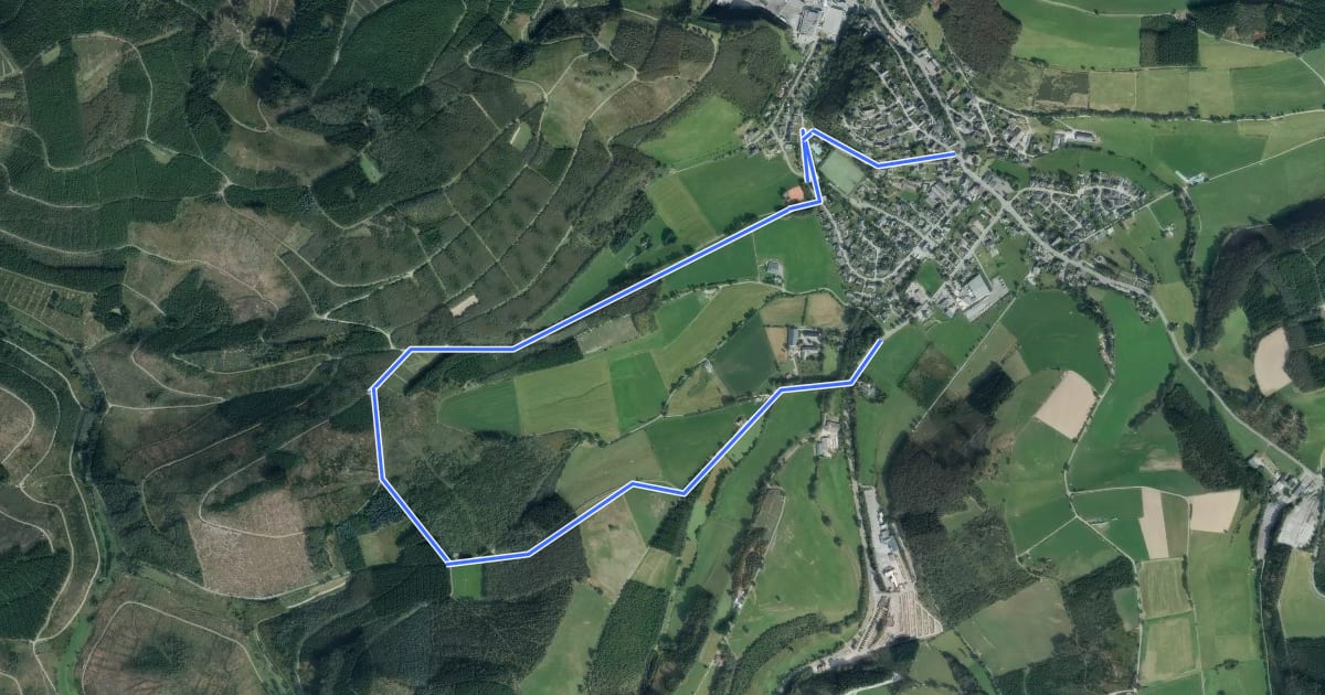 Маршрут Grevenstein Rundweg A4 на спутниковом снимке