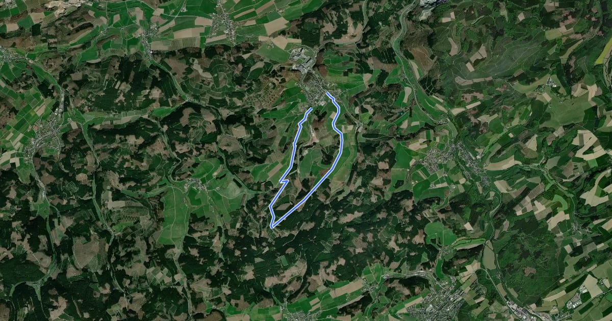 Маршрут Grevenstein Rundweg A5 на спутниковом снимке