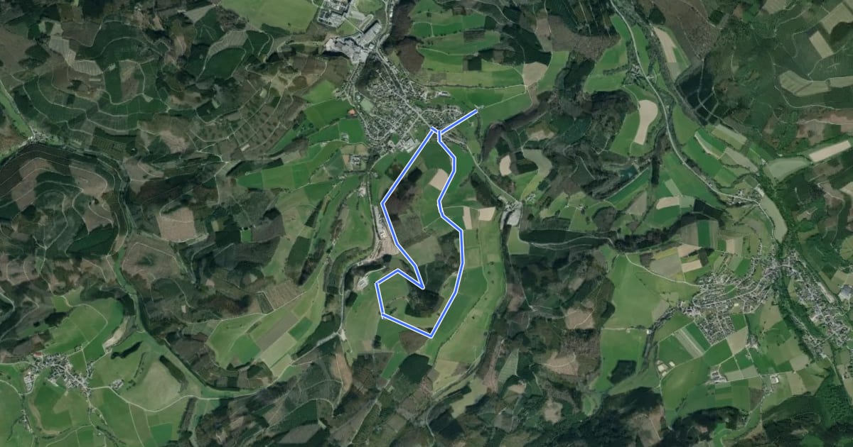 Маршрут Grevenstein Rundweg A6 на спутниковом снимке