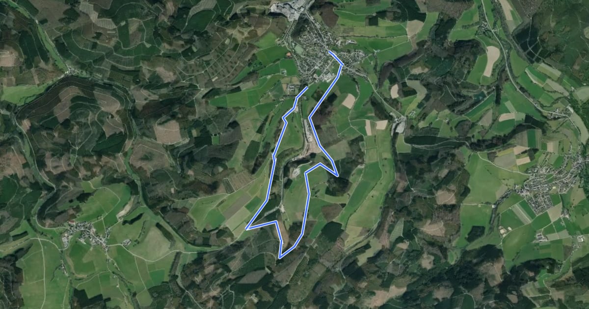 Маршрут Grevenstein Rundweg G4 на спутниковом снимке