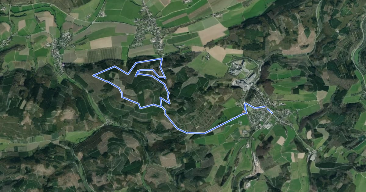 Маршрут Grevenstein Rundweg G5 на спутниковом снимке