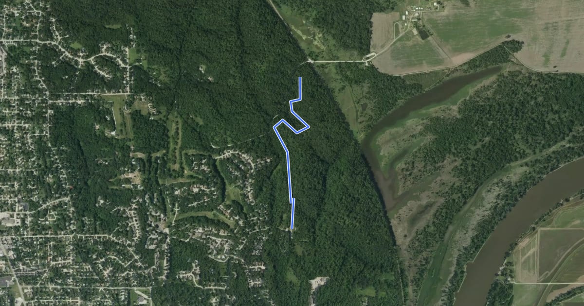 Маршрут Grey Squirrel Trail на спутниковом снимке
