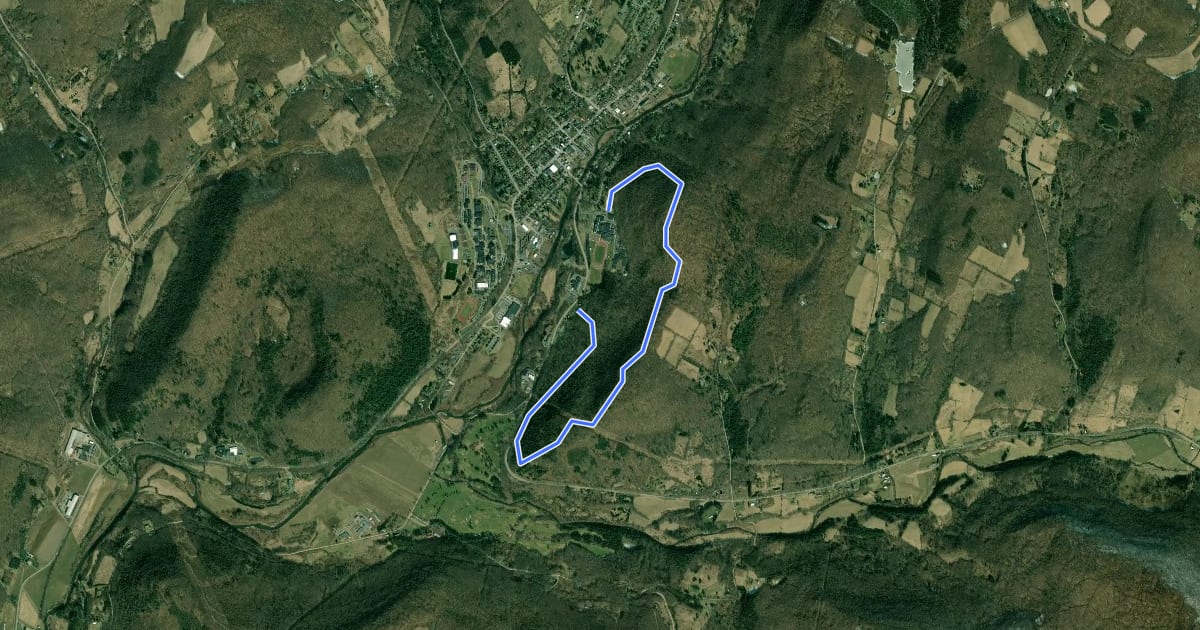Маршрут Gribley Trail на спутниковом снимке