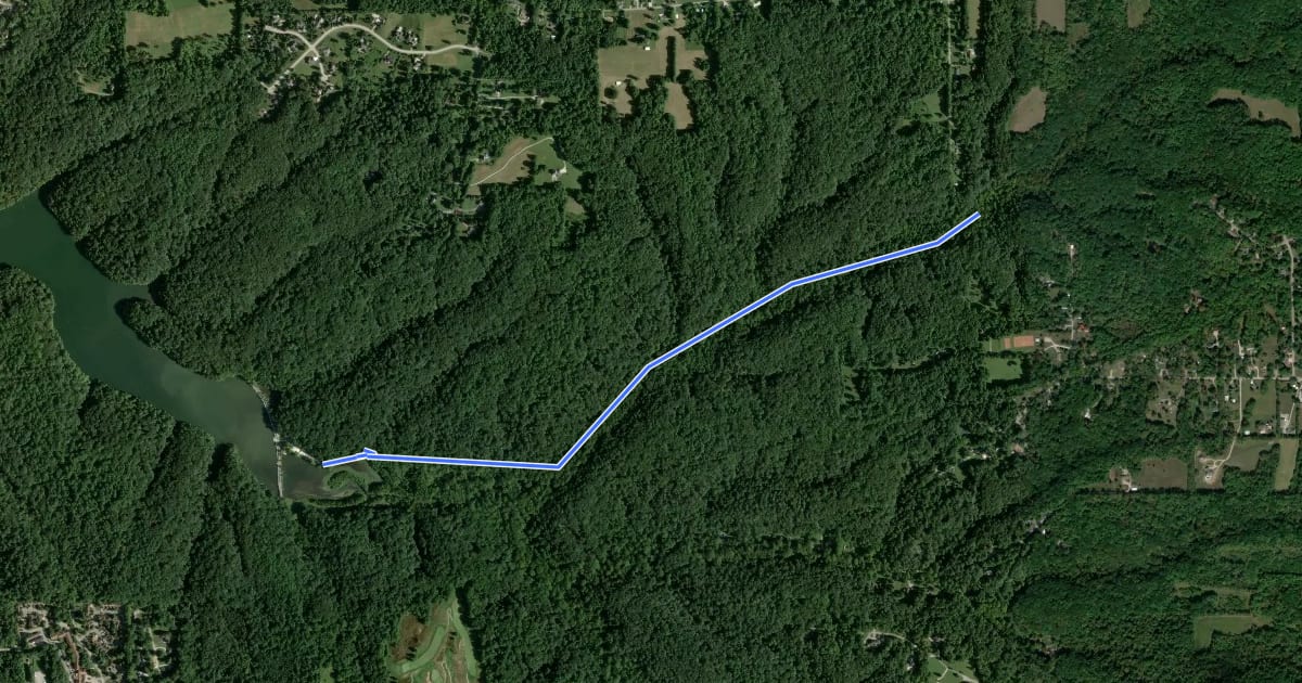 Маршрут Griffy Creek Trail на спутниковом снимке