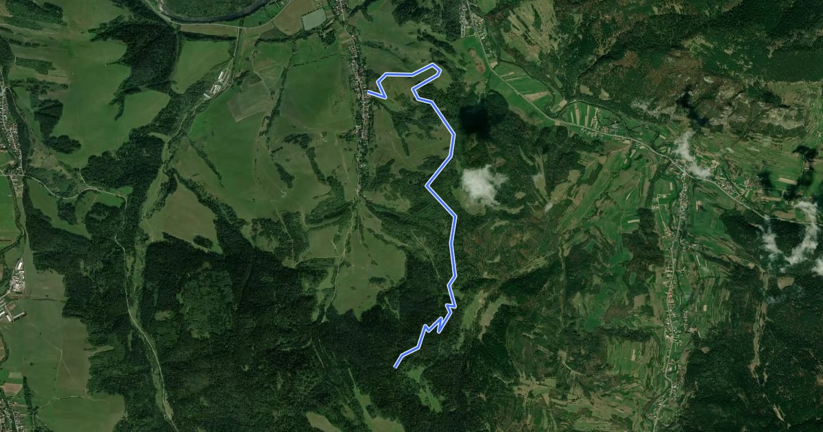Маршрут Griftof trail на спутниковом снимке