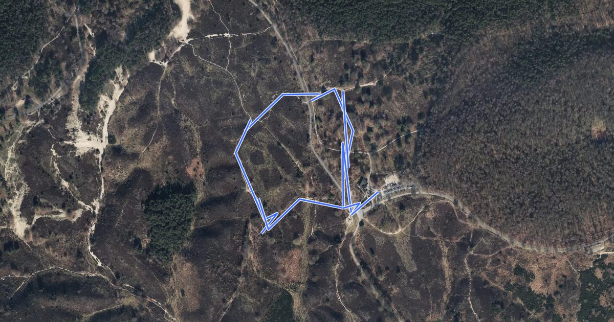 Маршрут Grijze Wandelroute на спутниковом снимке