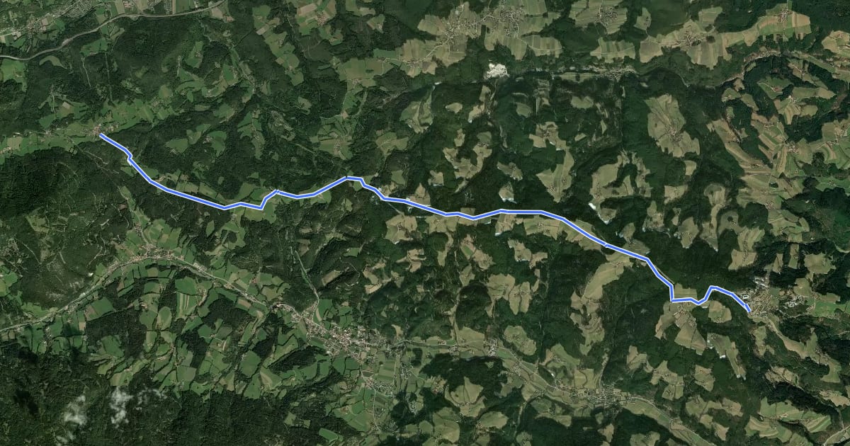 Маршрут (Grimmenstein) - Hochegg - Urbankapelle -Ödenkirchen - Rams - Raach - Schlagl - Maria Schutz на спутниковом снимке