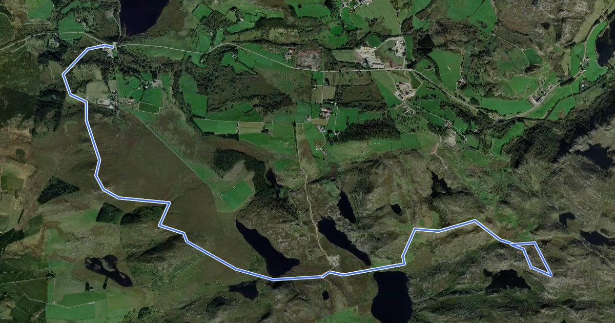 Маршрут Grimslifjellet на спутниковом снимке
