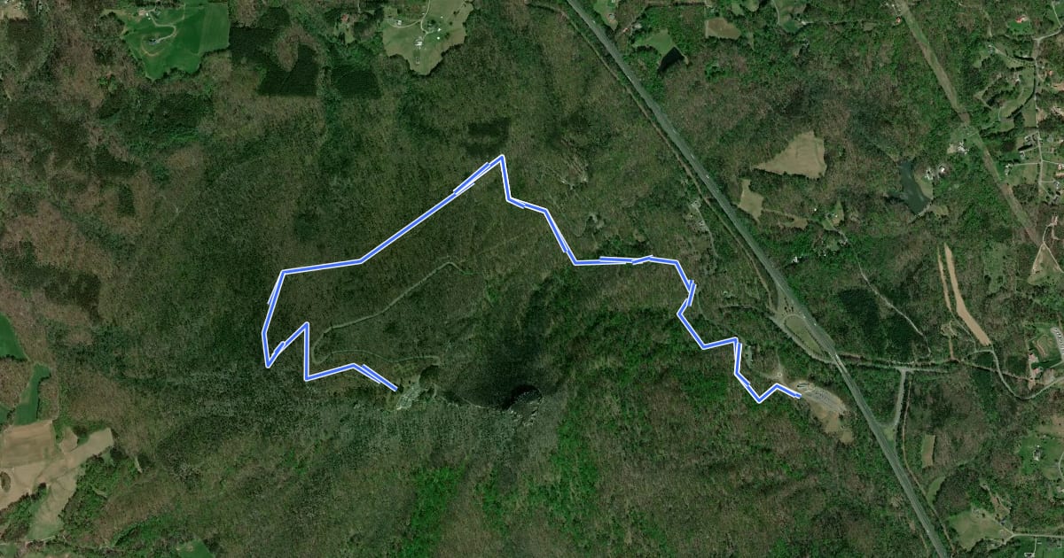 Маршрут Grindstone Trail на спутниковом снимке